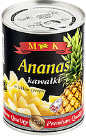 Консервированные кусочки ананаса в сиропе Ananas MK, 565 г