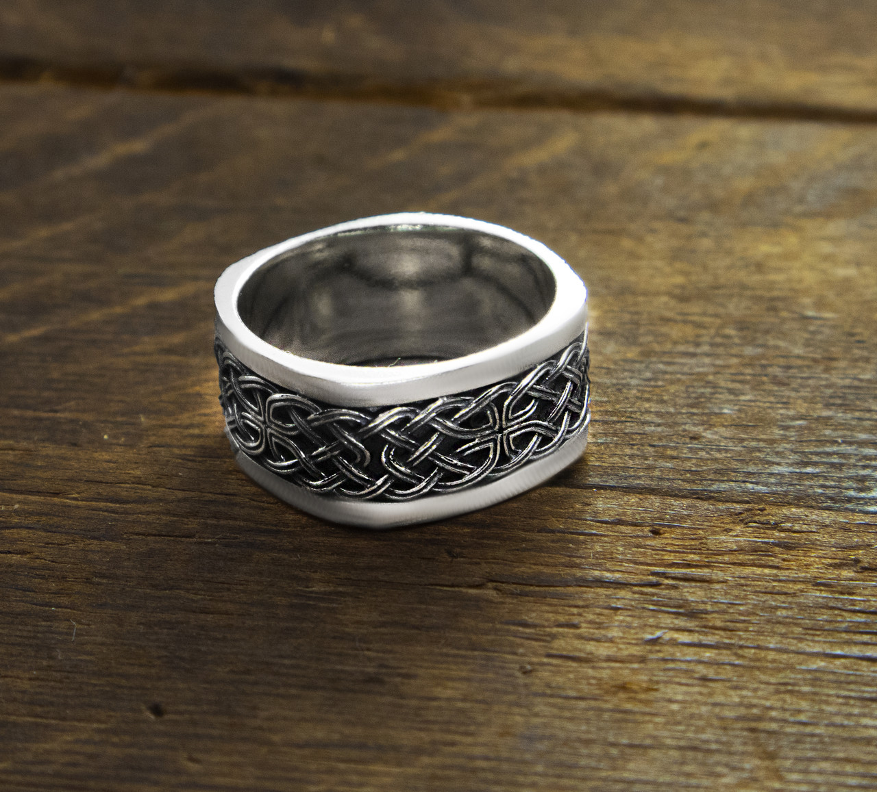 Кольцо мужское серебряное Кельтский орнамент - фото 4 - id-p576720757