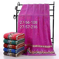 Від 6 шт.  Рушник лицьовий розмір 50*90 махра 6 шт. в уп. купити оптом дешево в інтернет-магазині