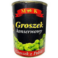 Консервированый горошек Groszek MK, 400 г