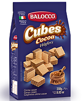 Вафли кубиками шоколадные Balocco Cubes Cocoa, 250 г