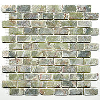 Мозаїка з натурального каменю Amera Mosaic - Green (T3) 32.5x30 ціна за 1 шт