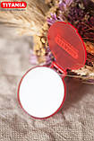 Дзеркало косметичне кишенькове червоне (6 см) у сумочку TITANIA art.1505L, фото 7