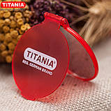 Дзеркало косметичне кишенькове червоне (6 см) у сумочку TITANIA art.1505L, фото 8