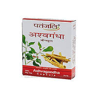Ашвагандха экстракт от стресса, бессонницы, Патанджали, Ashvagandha, Patanjali, 20 капс.
