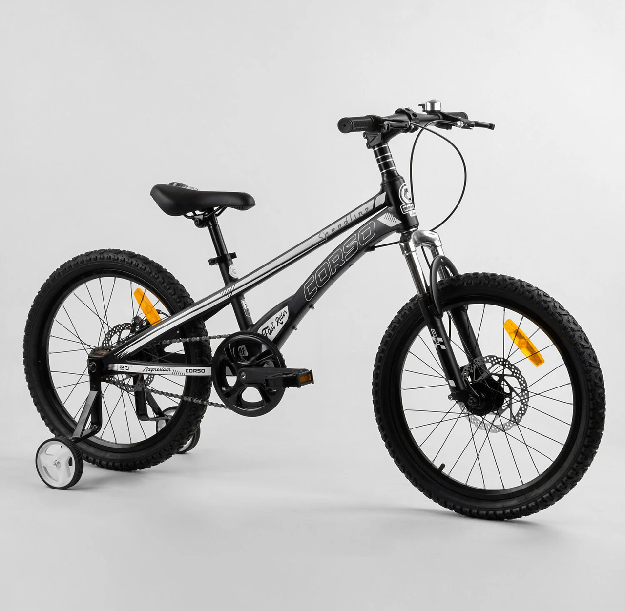 Дитячий велосипед 20" Corso магнієвий «Speedline» MG-98402 чорний на зріст 110-125 см