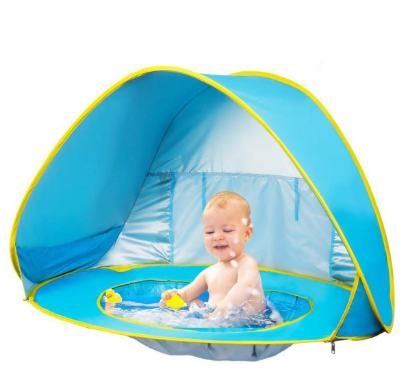 Ігровий дитячий пляжний намет з басейном автоматичний WM-BABY POOL M