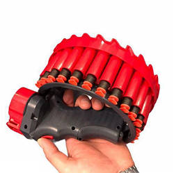 Автоматичний іграшковий бластер кулемет Growler на 28 зарядів, працює від акумулятора, Мультибластер