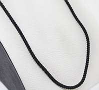 Шнурок шелковый "Милан" с серебряной застежкой 60 0,98 г