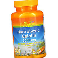 Гідролізат желатину Thompson Hydrolyzed Gelatin 2000 mg 60 таблеток Колаген для суглобів і зв'язок