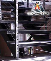 П-подібні сходи, метал, тип - відкритий, за індивідуальним проектом