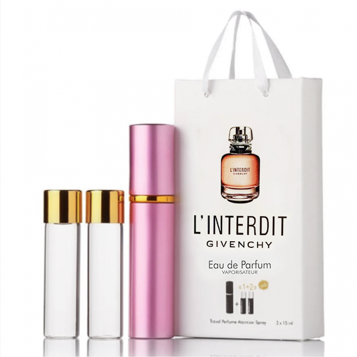 Міні-парфуми з феромонами жіночий Givenchy l'interdit 3х15 мл, фото 1