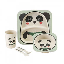 Посуд дитячий бамбук "Панда" 5 предметів