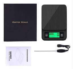 Кухонні ваги з таймером і термощупом 3000г/1г