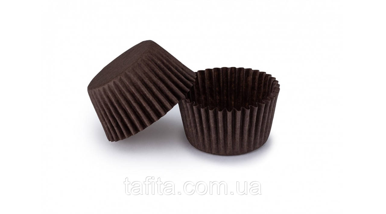 Паперові форми для цукерок коричневі 30х24 мм (100 шт)