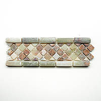 Мозаїка з натурального каменю Amera Mosaic - 1 Green 8x25 ціна за 1 шт