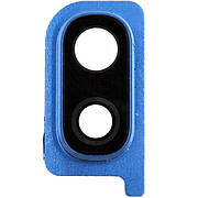 Скло камери Samsung A20 A205 A10 A105 | A30 A305 | A40 A405 2019 у рамці Blue сервісний оригінал з розбірки