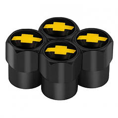 Ковпачки на ніпель для Chevrolet Alitek Short Black Шевроле (4 шт.)