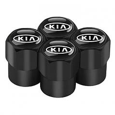 Захисні ковпачки на ніпель для Kia Alitek Short Black Кіа (4 шт)