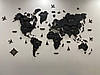 Карта Світу на стіну, дерев'яна багатошарова з країнами та столицями 3д, фото 4