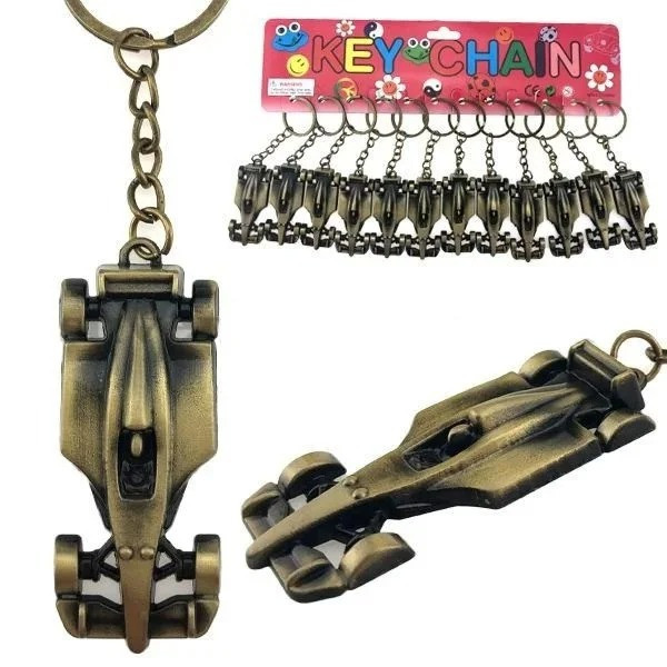 Брелок сувенірний з металу Гоночний автомобіль набір 12 шт, фото 1