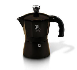Кавоварка гейзерная BERLINGER HAUS Shiny Black Edition 3 - порції Колір Блискучий Чорний 6941BH