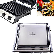 Притискної контактний домашній електричний гриль Crownberg Cb-1041 2000W електрогриль для будинку, фото 3