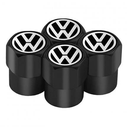 Ковпачки на ніпель для Volkswagen Alitek Short Black, 4 шт, фото 2