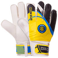 Перчатки вратарские PROFI INTER MILAN Champ 0187 размер 10 White-Yellow-Black