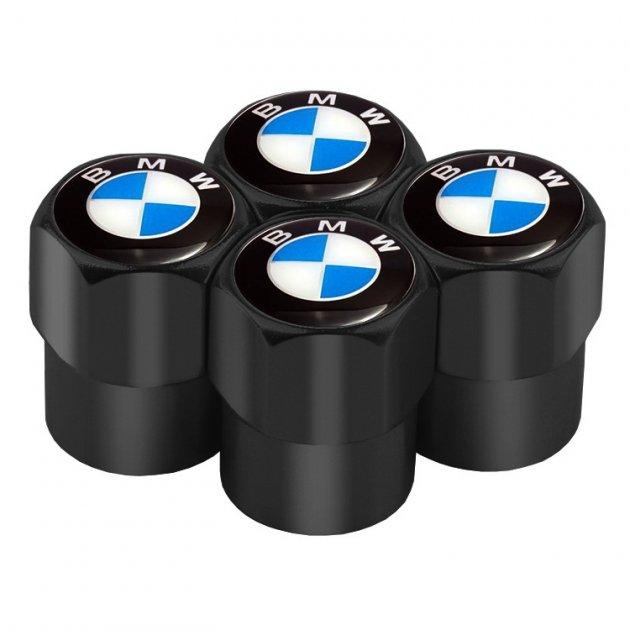 Захисні ковпачки на ніпель для BMW Alitek Short Black БМВ (4 шт.)