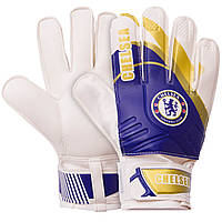 Перчатки вратарские PROFI CHELSEA Champ 0187 размер 9 White-Blue-Yellow