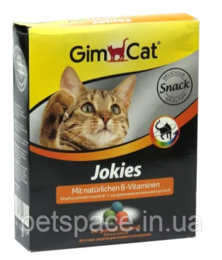 Вітамінізовані ласощі Gimcat Jokies (з вітаміном B для поліпшення обміну речовин, апетиту) 400т