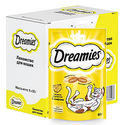 Ласощі Dreamies (Дріміс для кішок подушечки з сиром) 60г