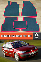 ЕВА коврики Рено Меган 2002-2008. EVA резиновые ковры на Renault Megane 2