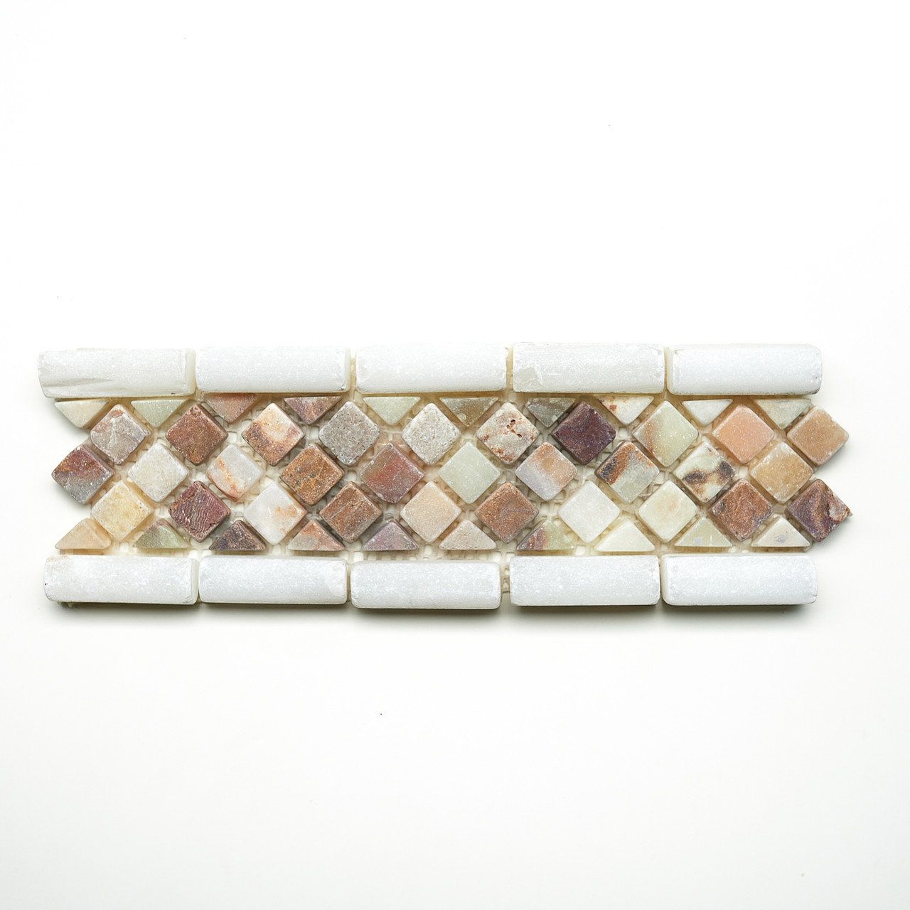 Мозаїка з натурального каменю Amera Mosaic - 1 White 8x25 ціна за 1 шт