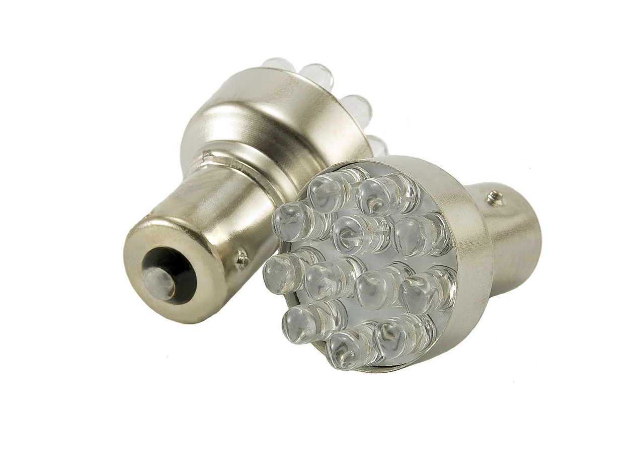 Світлодіодна автомобільна лампа S25 BA15s 12LED 12V WHITE 1 контакт