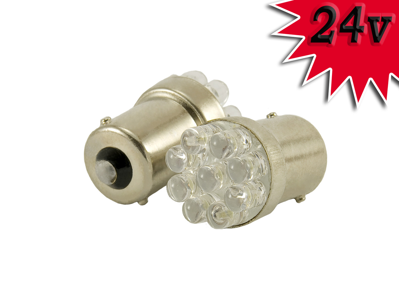 Світлодіодна автомобільна лампа G18,5 BA15s 9LED 24V WHITE
