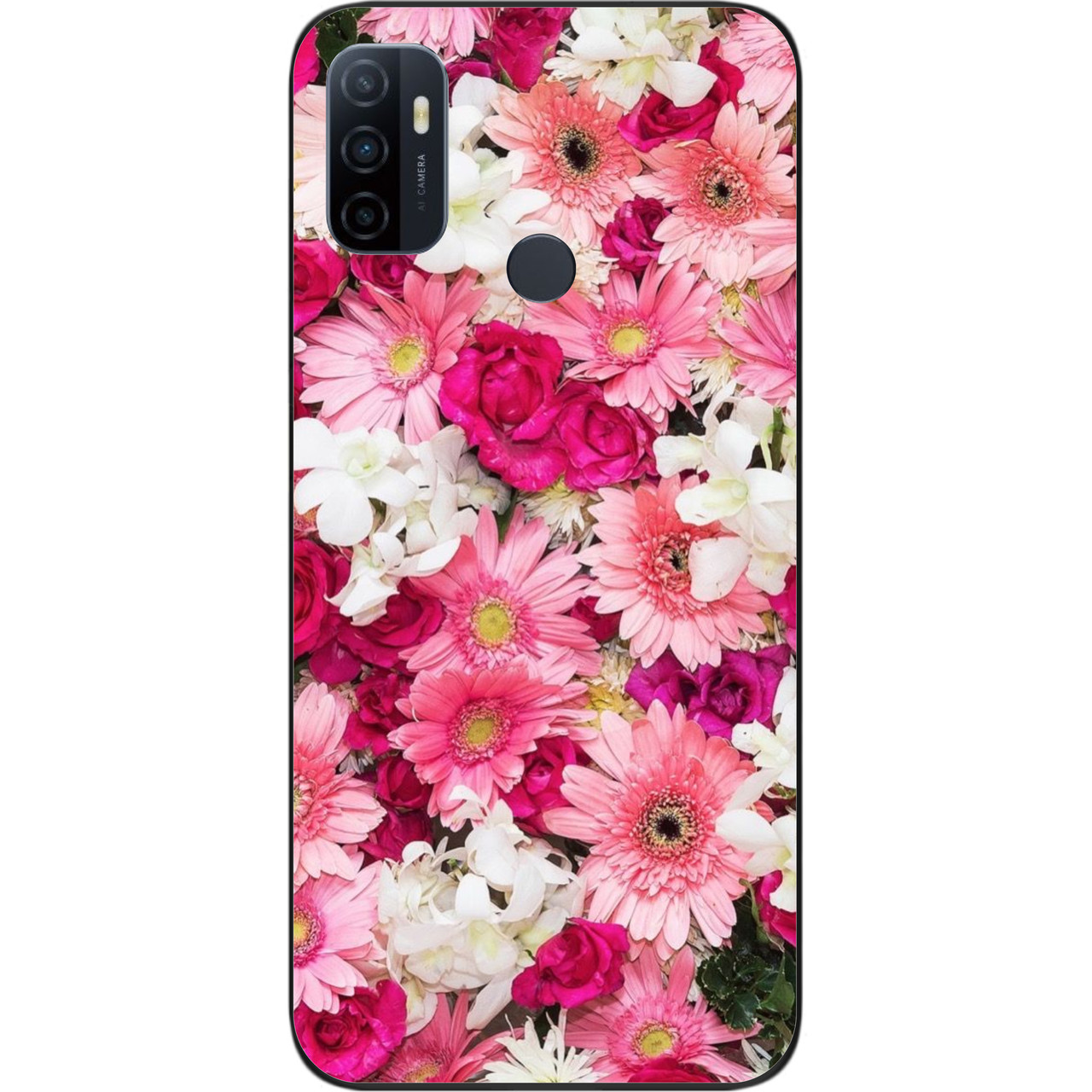 Силіконовий чохол бампер для OPPO A53 з картинкою Ніжні квіти, фото 1