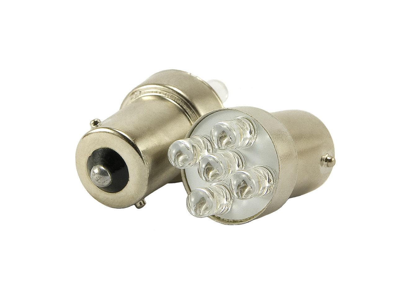 Світлодіодна автомобільна лампа G18,5 BA15s 5LED 12V WHITE