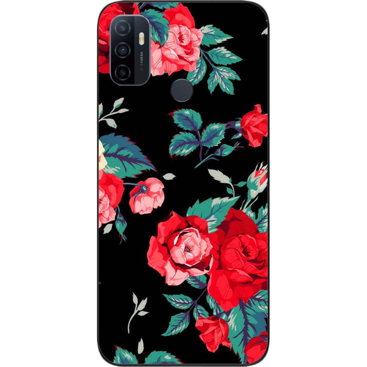 Силіконовий чохол бампер для OPPO A53 з картинкою Троянди, фото 1