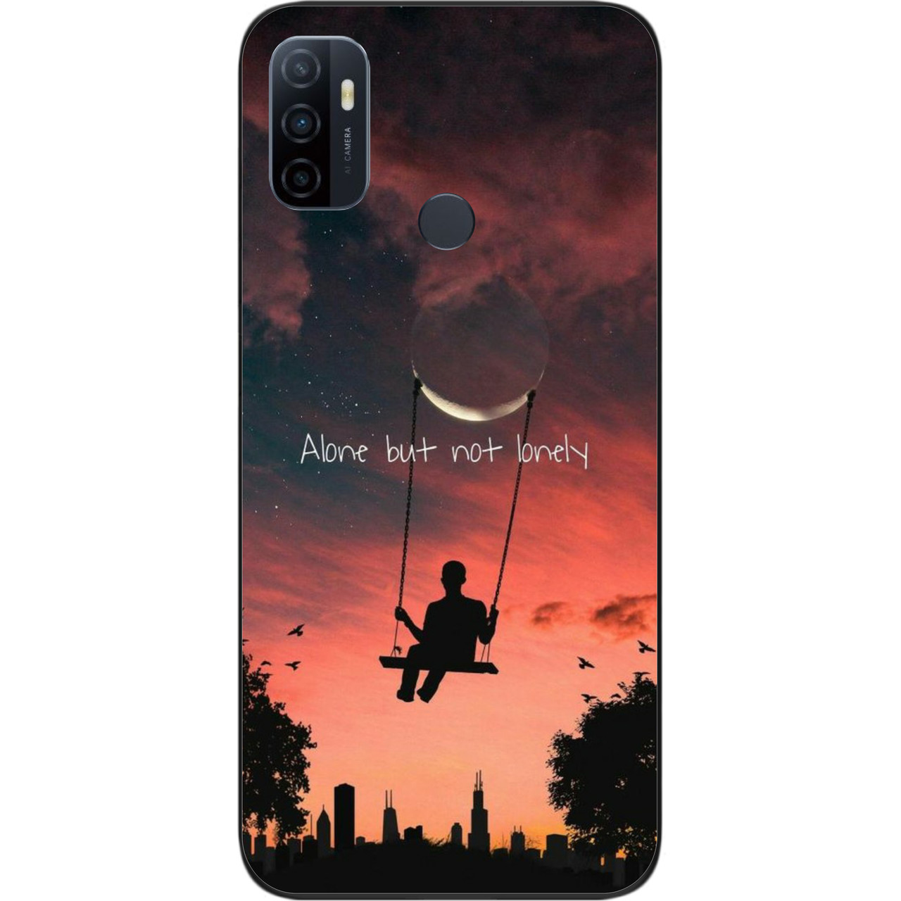 Чохол силіконовий для OPPO A53 з картинкою Напис, фото 1