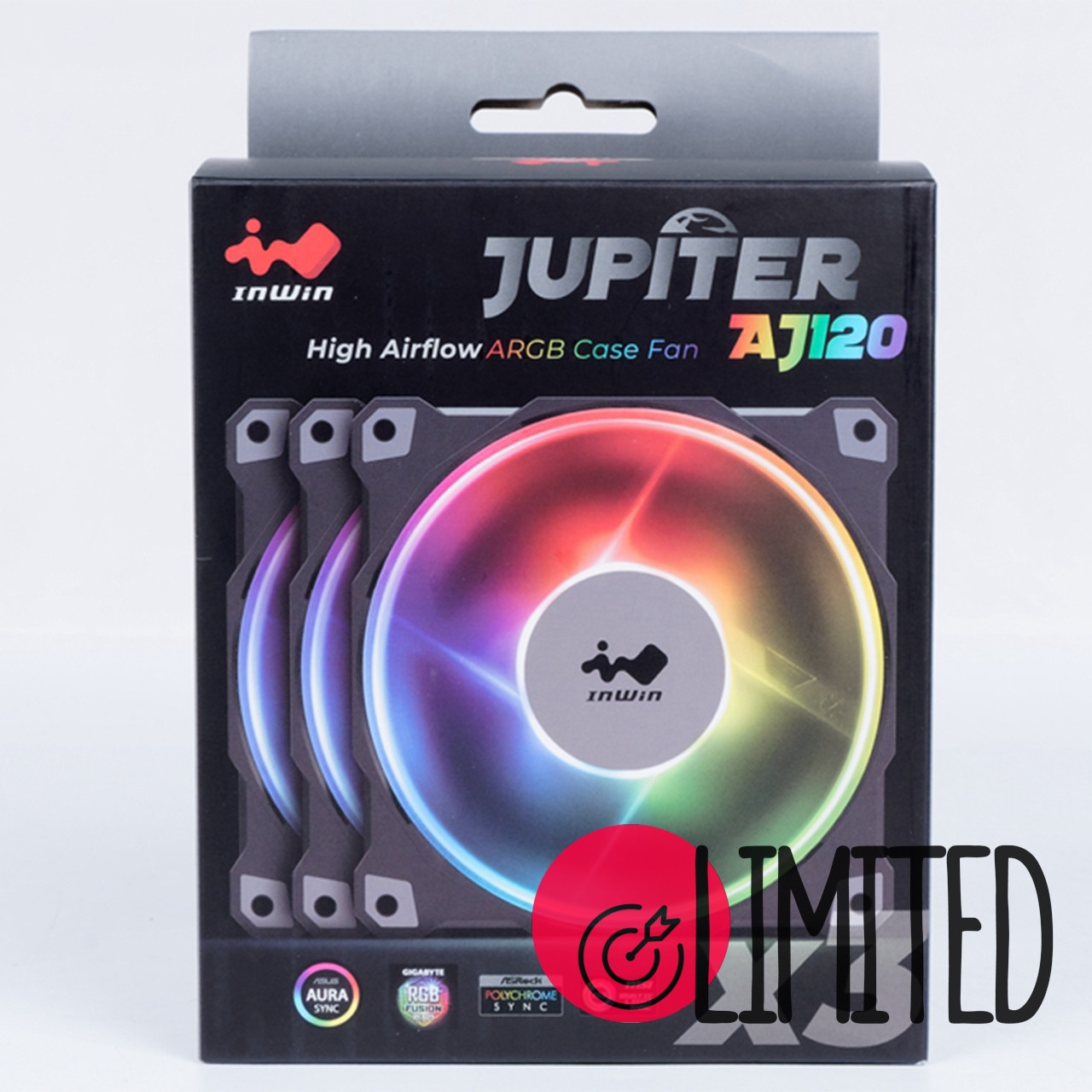 Комплект вентиляторів IN WIN Jupiter AJ120 Addressable RGB Triple Fan Kit 120 мм (IW-FN-AJ120-3PK)