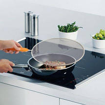 Екран кришка від бризок з ручкою d-28 см Vitol на сковороду багатофункціональна, фото 4