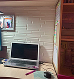 Самоклеючі 3Д панелі для стін, м'які 3D панелі самоклейка під кладку 700х700х6 мм, Білий, фото 3