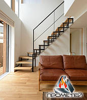 Г-образні металеві сходи відкритого типу - за індивідуальними проєктами від виробника