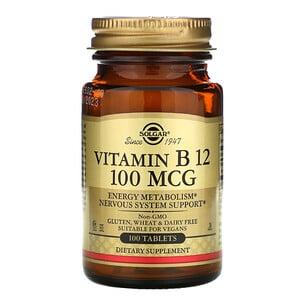 Вітамін В12 (Vitamin B12) 100 мкг Solgar 100 таблеток, фото 1