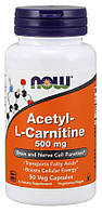 Жиросжигатель NOW Acetyl-L-Carnitine 500 mg Veg Capsules 50 капсул (4384302602)