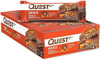 Протеїновий батончик Quest Nutrition Quest HERO bars 60 г шоколад-карамель (4384300830)