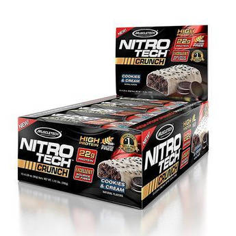 Протеїновий батончик MuscleTech Nitro-Tech Crunch Bar 12 шт по 65 г печиво-крем (4384300846)