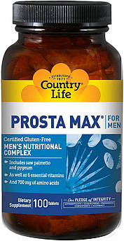 Тестостеровий бустер Country Life Prosta Max For Men 100 таблеток (4384302777)